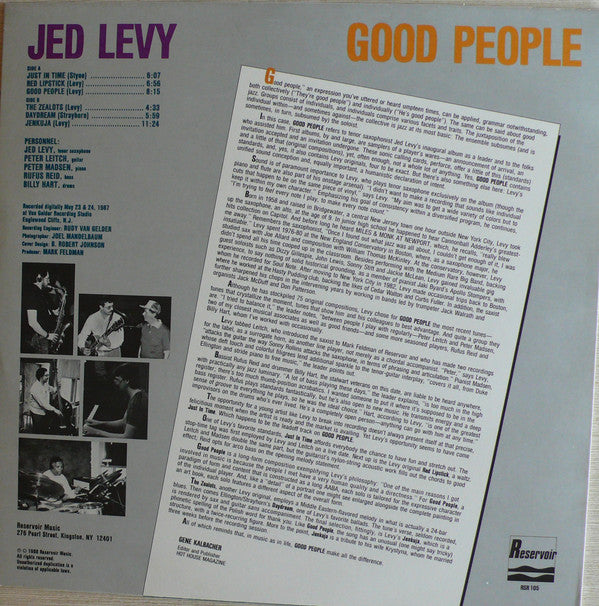 Jed Levy, Peter Leitch, Peter Madsen, Rufus Reid, Billy Hart : Good People (LP, Album)
