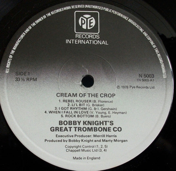 Bobby Knight's Great American Trombone Company : Cream Of The Crop (LP, Album)