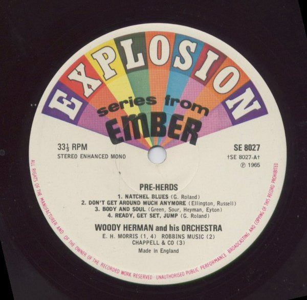 Woody Herman And His Orchestra : Pre-Herds (LP, Album, RE, RM)