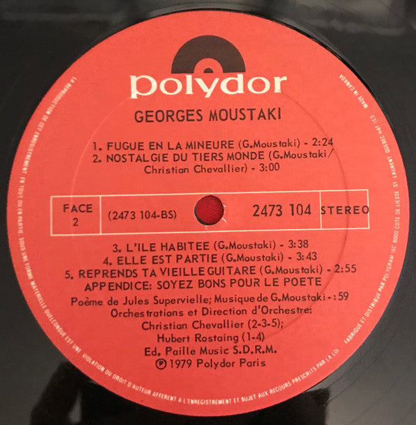Georges Moustaki : Moustaki (LP, Album)
