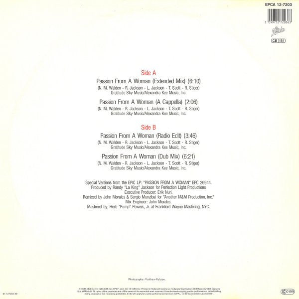 Krystol : Passion From A Woman (12", Maxi)