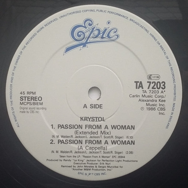 Krystol : Passion From A Woman (12")