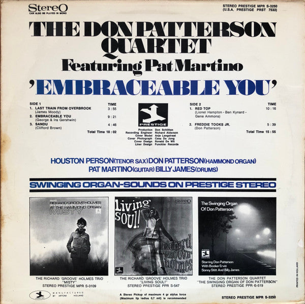 Don Patterson : Embraceable You (LP)
