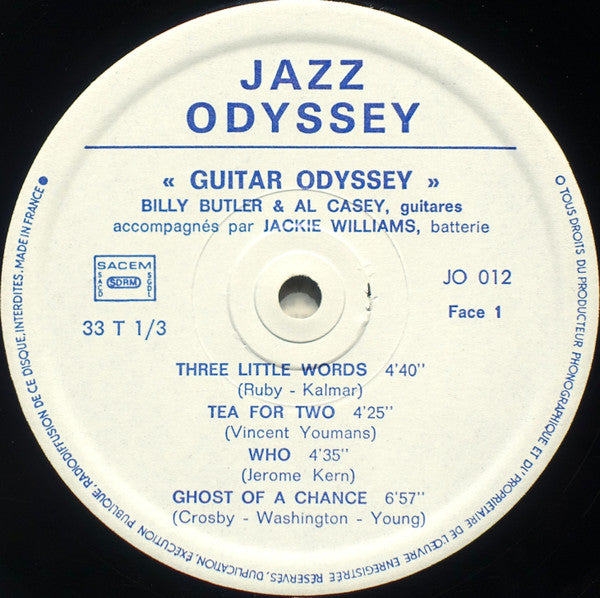Billy Butler (3) / Al Casey / Jackie Williams (2) : Guitar Odyssey (LP, Album)