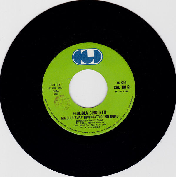 Gigliola Cinquetti : Ma Chi L'Avrà Inventato Quest'Uomo (7")