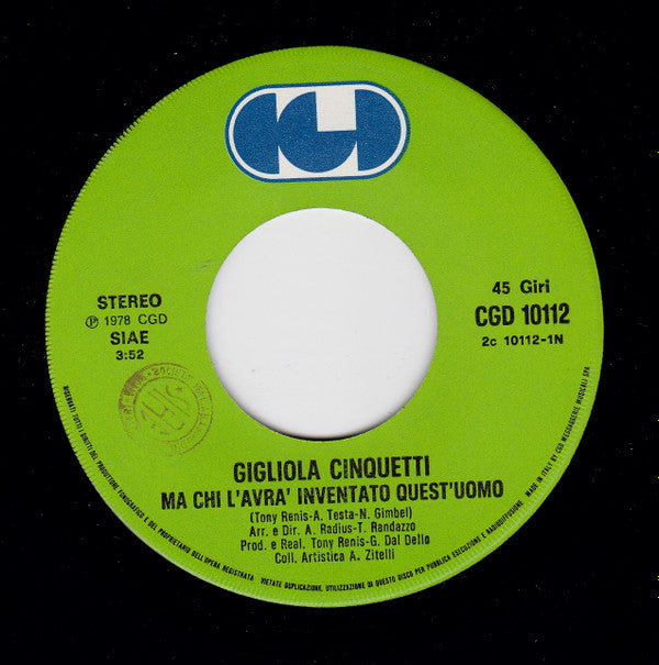Gigliola Cinquetti : Ma Chi L'Avrà Inventato Quest'Uomo (7")