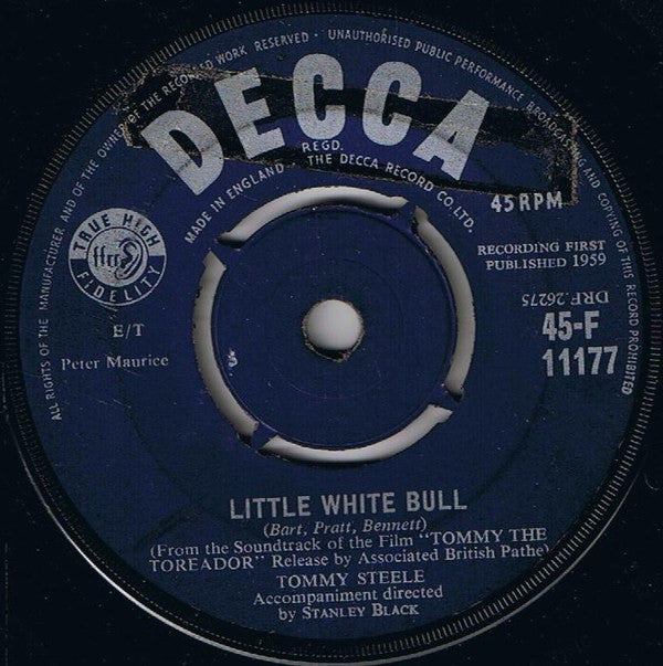 Tommy Steele : Little White Bull (7", Single, 4 P)