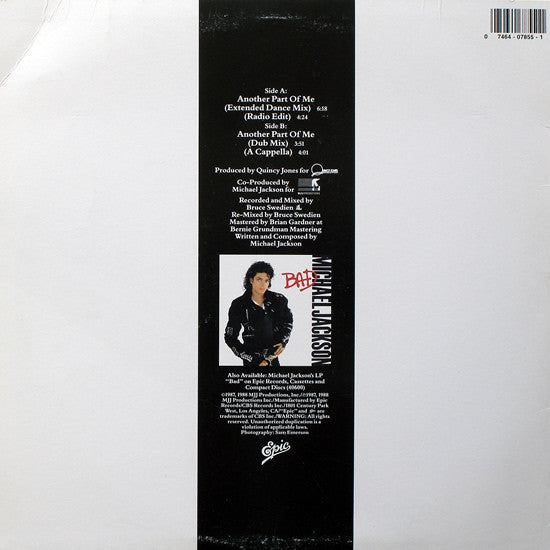 Michael Jackson : Another Part Of Me (12'' Mixes) (12")