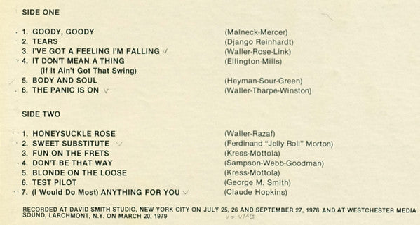 Marty Grosz & Wayne Wright (2) : Goody Goody (Acoustic Guitar Duets) (LP, Album)