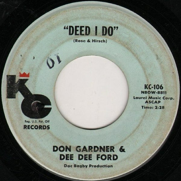 Don Gardner & Dee Dee Ford : Glory Of Love / Deed I Do (7", Single)