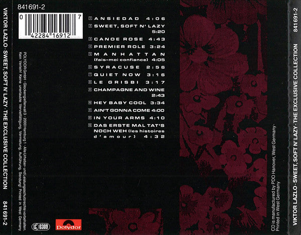 Viktor Lazlo : Sweet, Soft N' Lazy - The Exclusive Collection (CD, Comp)