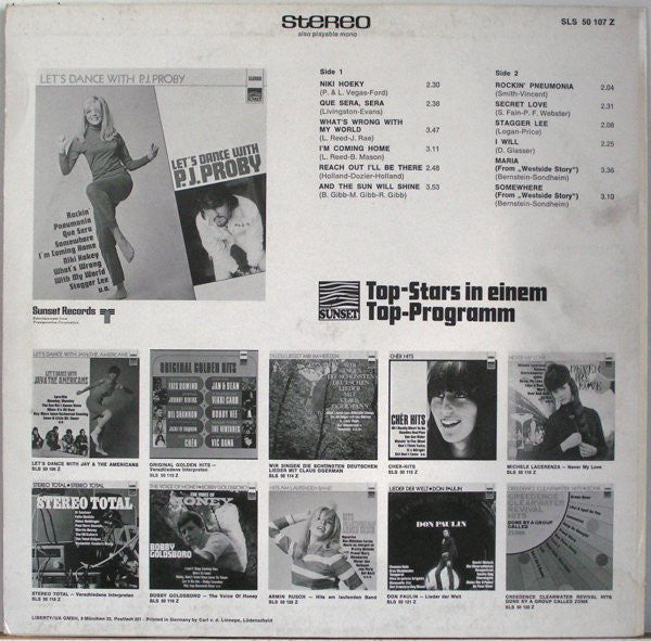 P.J. Proby : Let's Dance With P.J. Proby (LP, Comp)