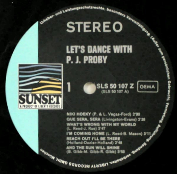 P.J. Proby : Let's Dance With P.J. Proby (LP, Comp)