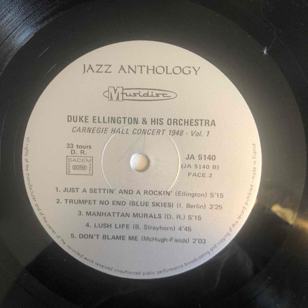 Duke Ellington And His Orchestra : Carnegie Hall Concert 1948, Vol 1 (LP)