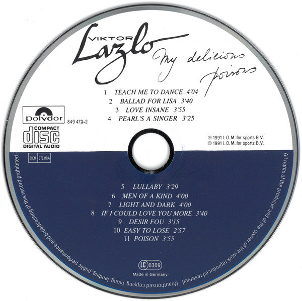 Viktor Lazlo : My Delicious Poisons (CD, Album)