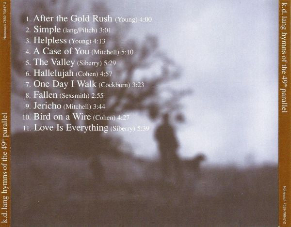 k.d. lang : Hymns Of The 49th Parallel (CD, Album)
