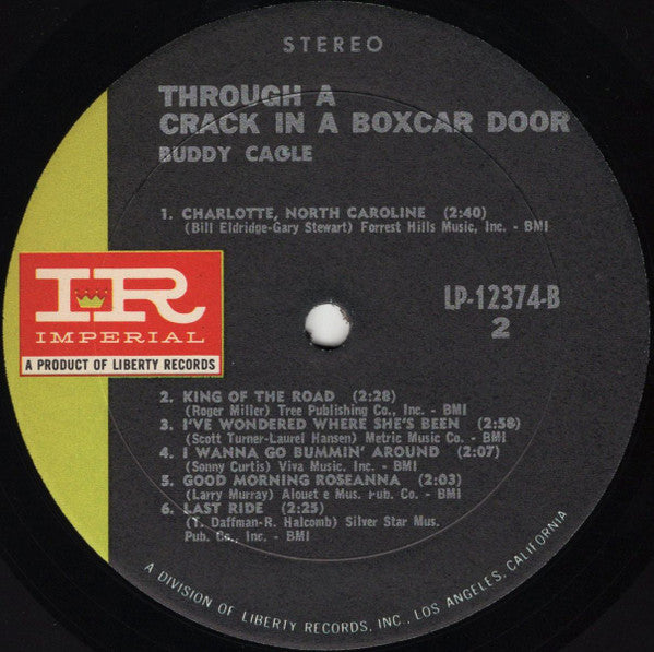 Buddy Cagle : Through A Crack In A Boxcar Door (LP)