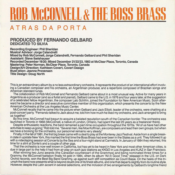 Rob McConnell & The Boss Brass : Atras Da Porta (CD)