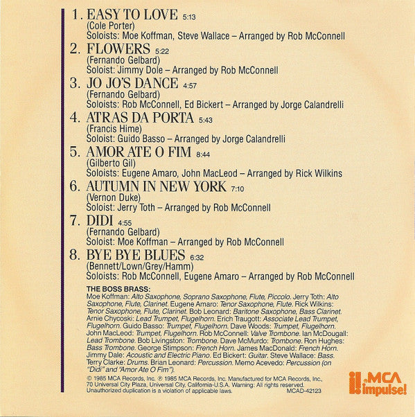 Rob McConnell & The Boss Brass : Atras Da Porta (CD)