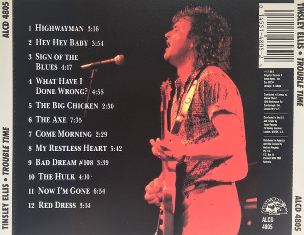 Tinsley Ellis : Trouble Time (CD, Album)