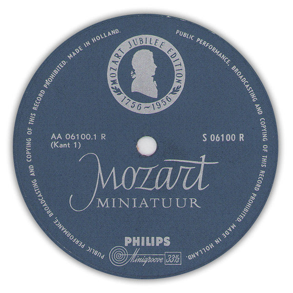 Wiener Symphoniker, Rudolf Moralt, Arthur Grumiaux, Clara Haskil, Bernhard Paumgartner, Teresa Stich-Randall, George London (2), Graziella Sciutti, Hans Henkemans : Mozart Miniatuur (10" + Box)