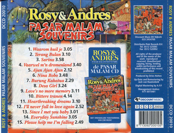 Rosy & Andres : Pasar Malam Souvenirs (CD, Album)