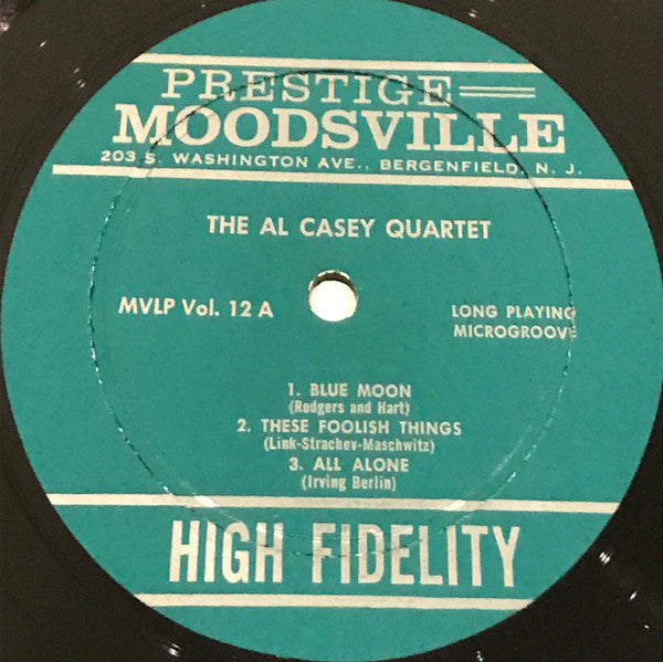 The Al Casey Quartet : The Al Casey Quartet (LP, Album, Mono)