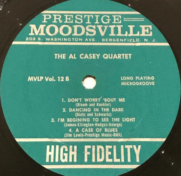 The Al Casey Quartet : The Al Casey Quartet (LP, Album, Mono)
