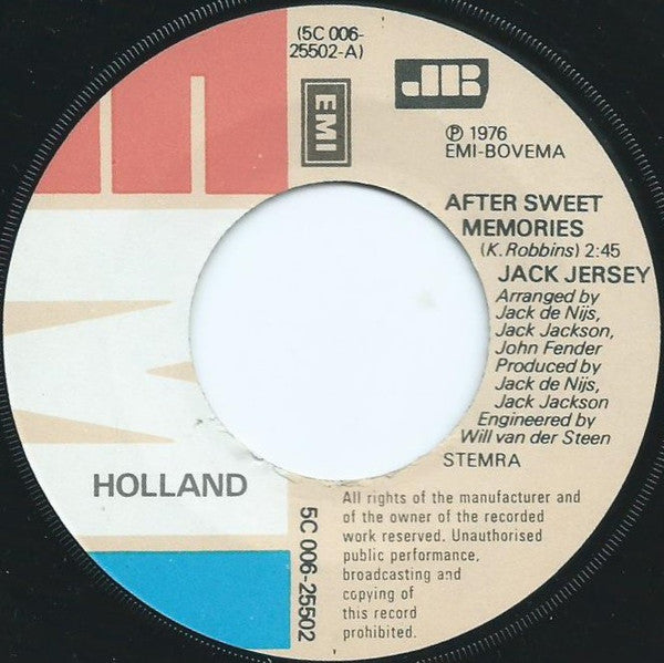 Jack Jersey : After Sweet Memories (7", Single)