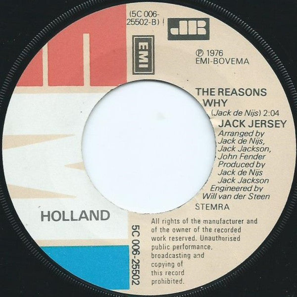 Jack Jersey : After Sweet Memories (7", Single)