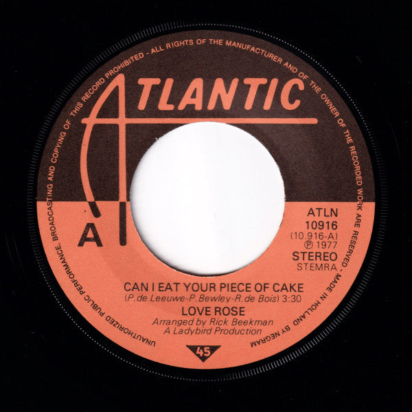Love Rose : Can I Eat Your Piece Of Cake (7", Single)