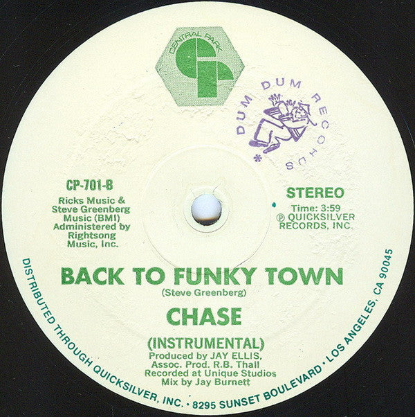 Chase (3) : Back To Funky Town (12", Maxi)