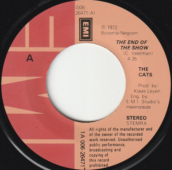 The Cats : The End Of The Show  (7", Single)