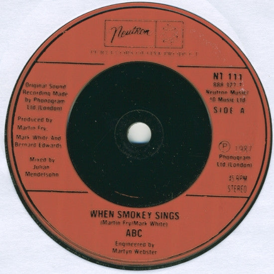 ABC : When Smokey Sings (7", Single, Red)