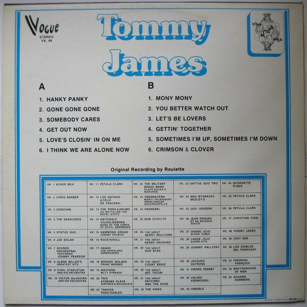 Tommy James & The Shondells : Mony Mony (LP, Comp, RE)