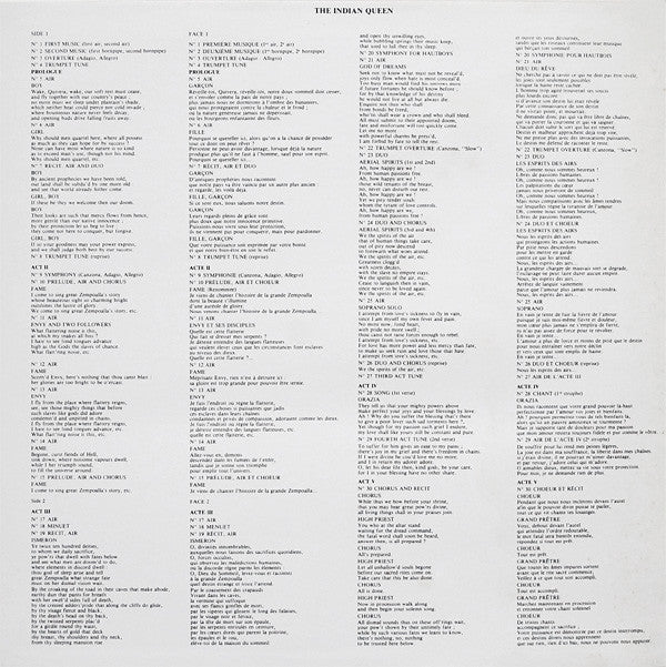 Henry Purcell, The Monteverdi Choir & The English Baroque Soloists, John Eliot Gardiner : The Indian Queen (LP)