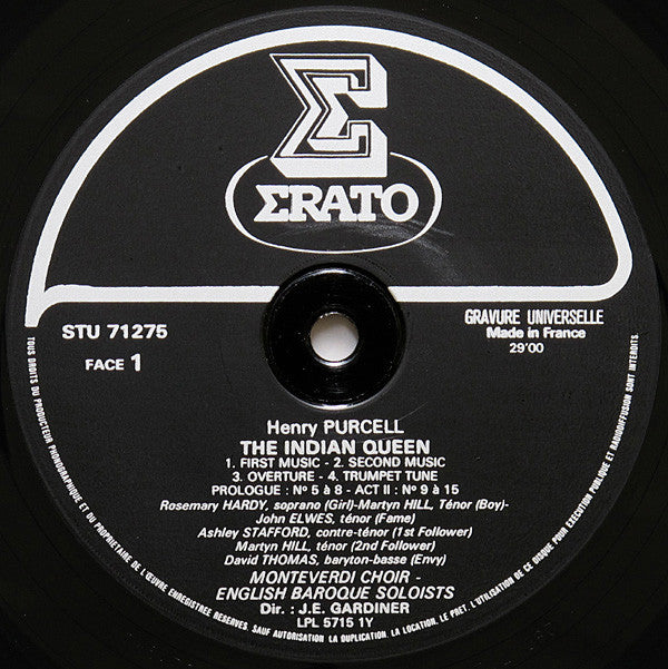 Henry Purcell, The Monteverdi Choir & The English Baroque Soloists, John Eliot Gardiner : The Indian Queen (LP)