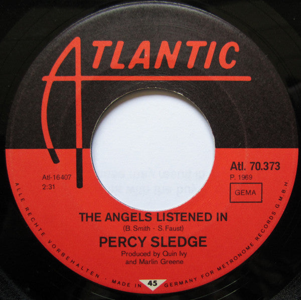 Percy Sledge : Any Day Now / The Angels Listened In (7")