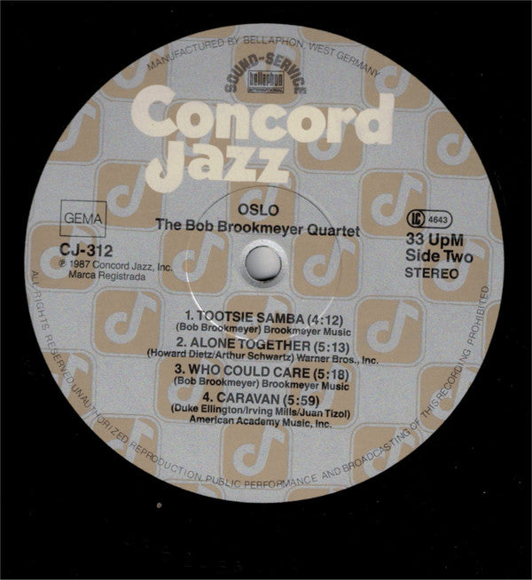 The Bob Brookmeyer Quartet : Oslo (LP, Album, RE)