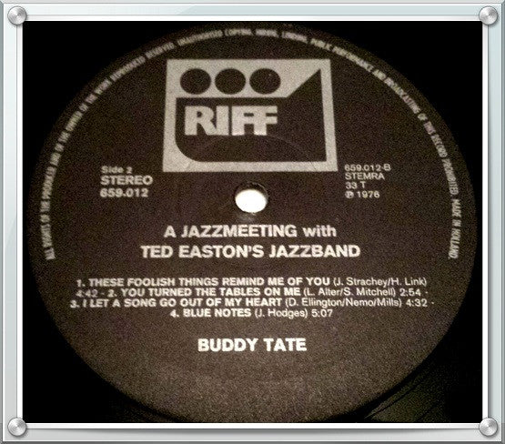 Buddy Tate : A Jazz Meeting With Ted Easton's Jazz Band (LP, Album)