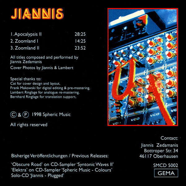 Jiannis : Nightsessions (CD, Album)