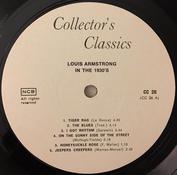 Louis Armstrong : Louis In The 1930's  (LP, Comp)