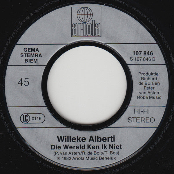 Willeke Alberti : Mijn Hoofd Weer Op Je Schouder (7", Single)