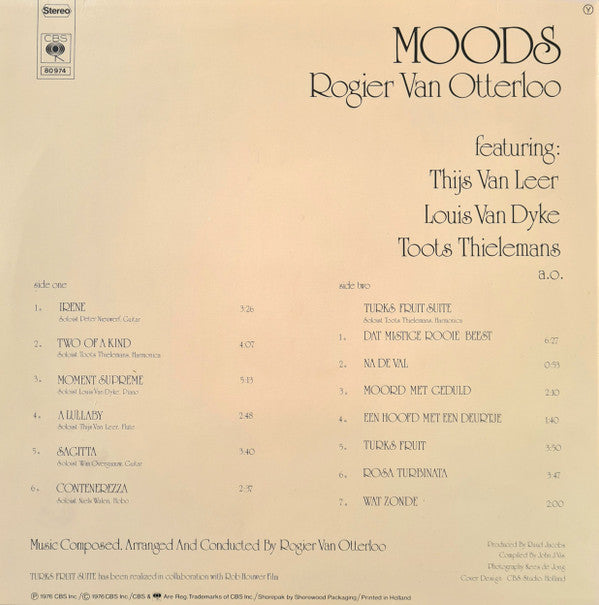 Rogier Van Otterloo Featuring Thijs Van Leer - Louis Van Dyke* - Toots Thielemans : Moods (LP, Comp)