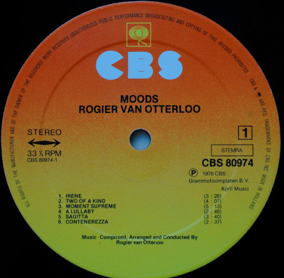 Rogier Van Otterloo Featuring Thijs Van Leer - Louis van Dijk - Toots Thielemans : Moods (LP, Comp)