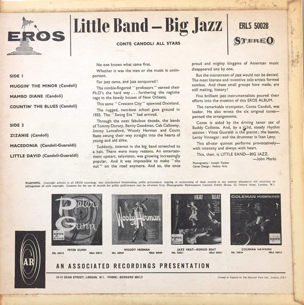Conte Candoli All Stars : Little Band - Big Jazz (LP, Album)