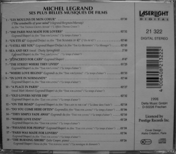 Michel Legrand : Ses Plus Belles Musiques De Films (CD, Comp)