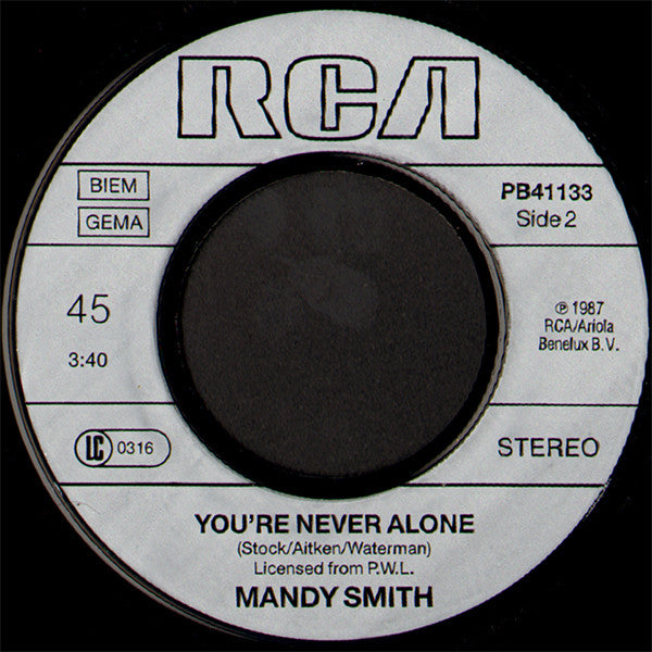 Mandy Smith : I Just Can't Wait (7", Single)