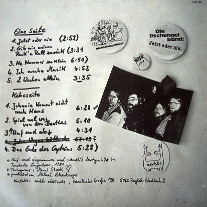 Die Dschungelband : Jetzt Oder Nie (LP, Album)