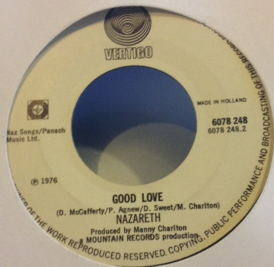 Nazareth (2) : I Don't Want To Go On Without You (7", Single)